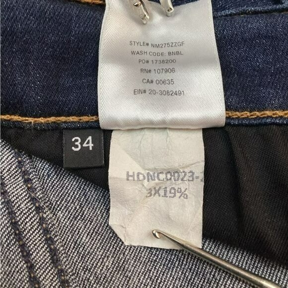 Hudson Blake Slim Straight Jeans 34 Mens Denim Pants 98% Cotton & 2% Elastane - Picture 12 of 13